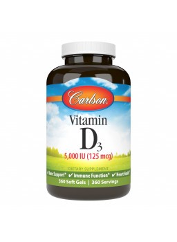 Vitamin D3 5000 Carlson Labs (360 капс)