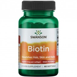Swanson Biotin-Hi Protency 10 000 (60 капс)