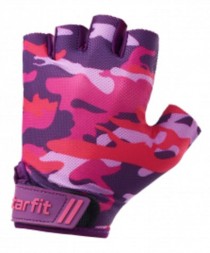Перчатки для фитнеса WG-101, розовый камуфляж Starfit  