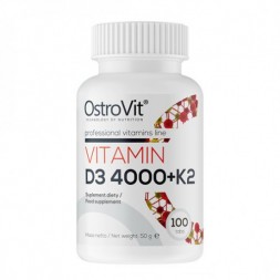  Vitamin D3 4000+K2 OstroVit (100 табл)