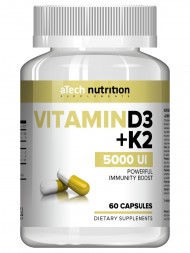 Vitamin D3 5000 МЕ + К2 Atech (60, 90 капс)