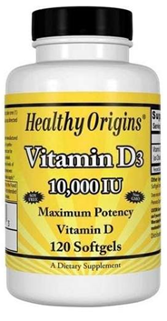 Healthy Origins Vitamin D3 10000IU 120капс.