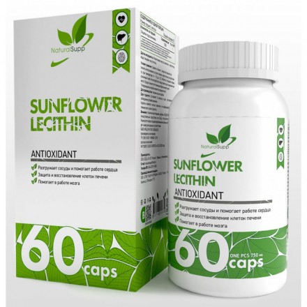  Подсолнечный лецитин NaturalSupp Sunflower Lecithin (60 капс)