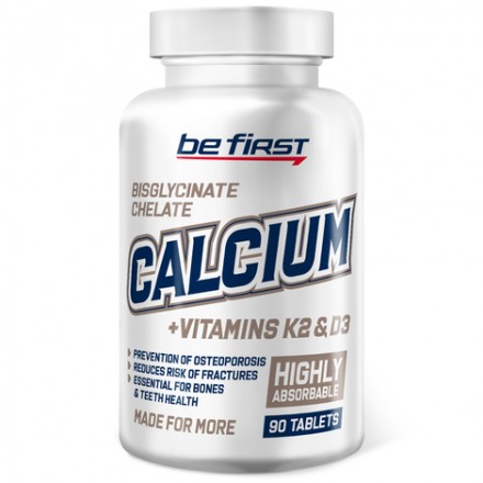 Be First Calcium bisglycinate chelate + K2 + D3 (90 табл)