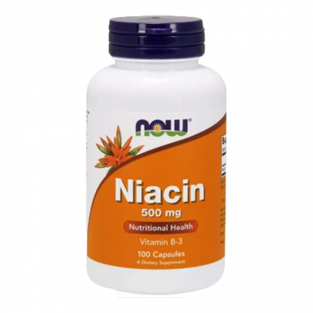 Niacin B-3 500 мг NOW (100 капс)