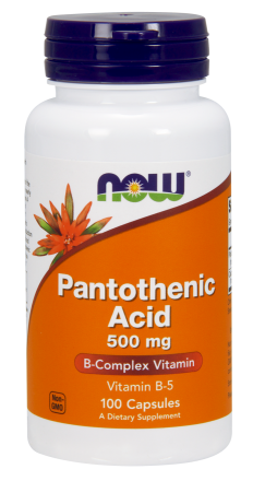 NOW FOODS PANTOTHENIC ACID 500mg (100 капс)