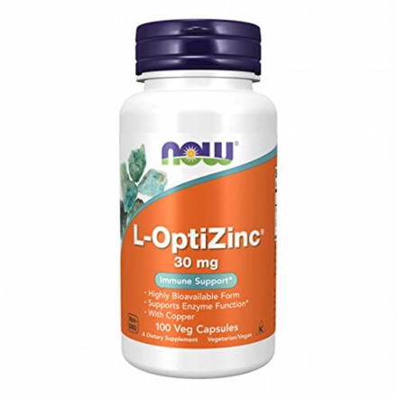 NOW FOODS L-OPTIZINC(R) 30mg + COPPER (100 капс)