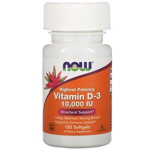 NOW Vitamin D3 10000 IU (Витамин Д3 10000 МЕ) 120 капс
