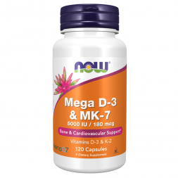 NOW Mega d-3 &amp; MK-7 (60, 120 капс)
