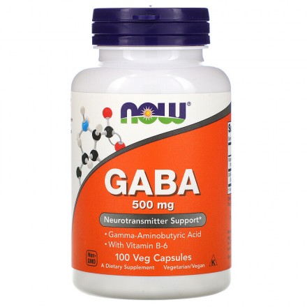 GABA 500 mg NOW (100 капс)