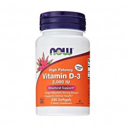 NOW Vitamin D-3 2000 IU (30, 120, 240 капс.)    