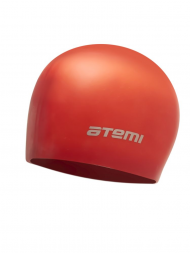 Шапочка для плавания Atemi, силикон (б/м), красная, RC304 