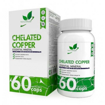 Chelated Copper 500 мг Naturalsupp (60 капс)