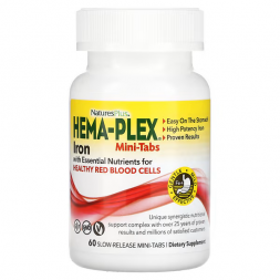 Hema-Plex Nature's Plus, 60 Slow-Release Mini-Tabs (60 мини таблеток медленного действия)