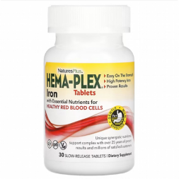 Hema-Plex Nature's Plus банка 10/30 таблеток медленного действия 