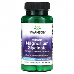 Albion Magnesium Glycinate Activated B Vitamins 200 mg Swanson (60 капс)